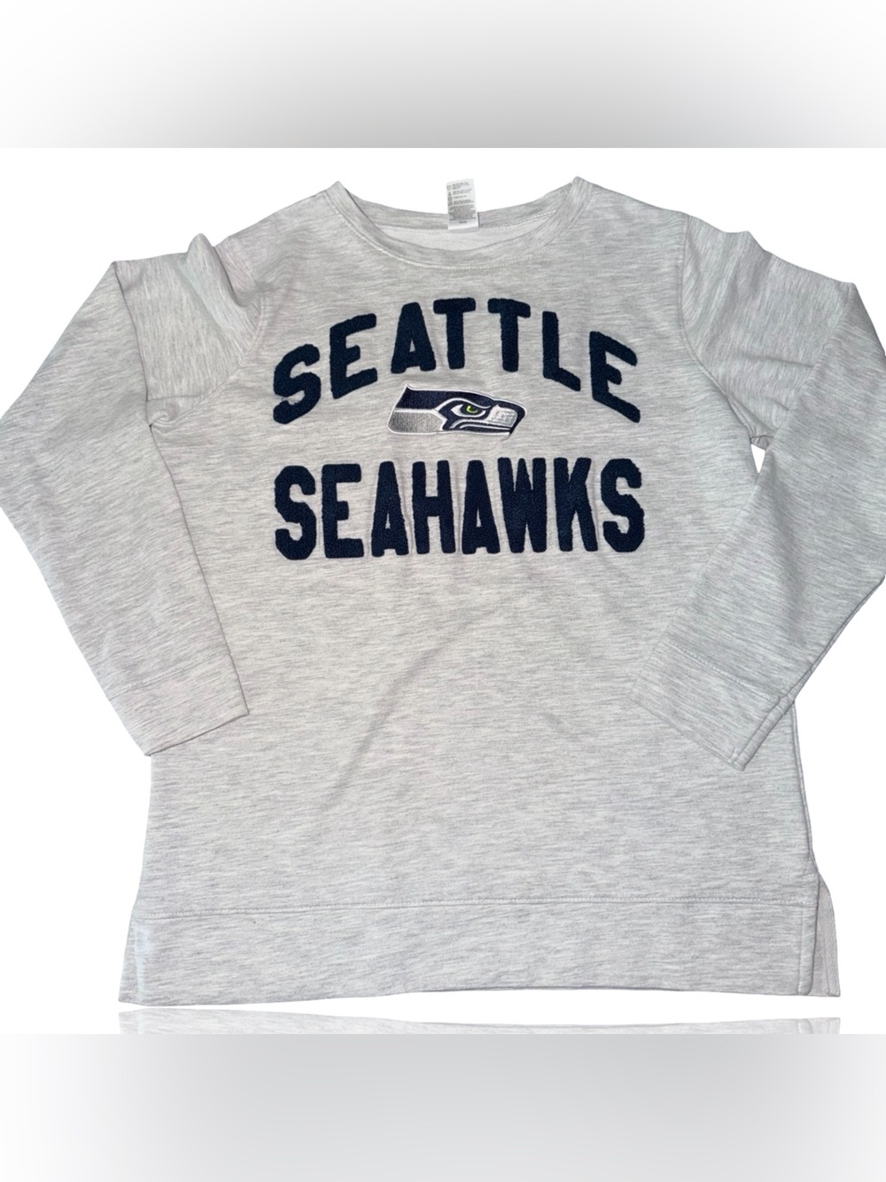 Seattle Seahawks women’s Long Sleeve Crewneck Sweatshirt - Light Gray